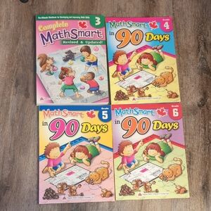 Children's Math Smart Learning Books Grades 3, 4, 5 & 6 NEW